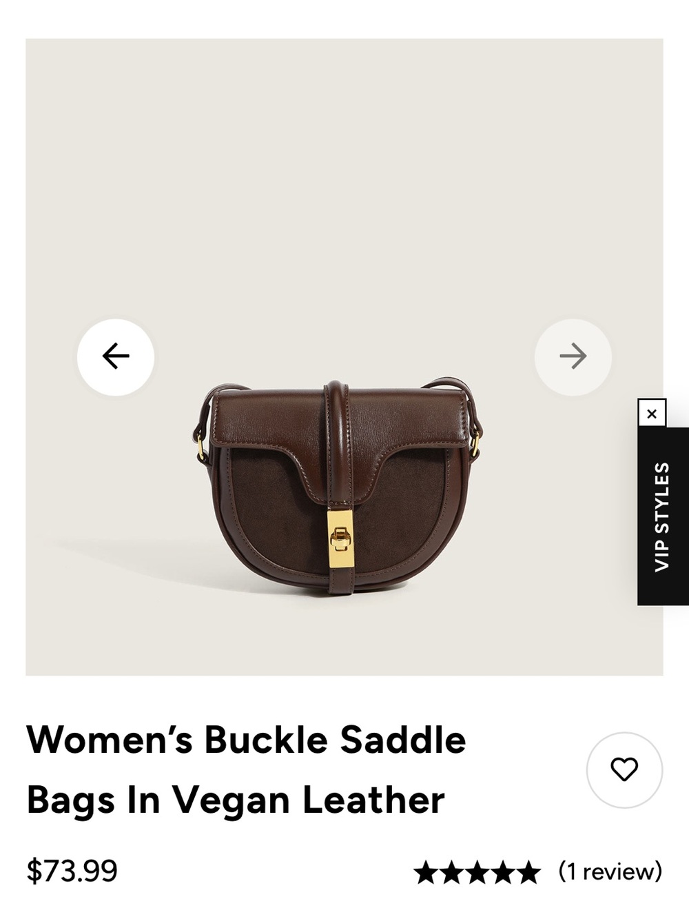 Romy tisa buckle saddle bag vegan leather